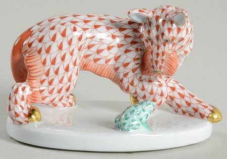 Dogs Scottish Terrier W/Frog-Rust/Green - No Box