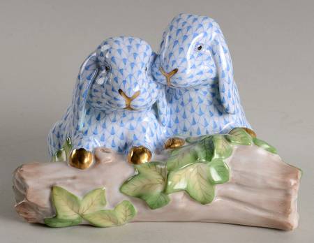 Rabbits & Bunnies (More Than 1) Bunny Love-Blue - No Box 42