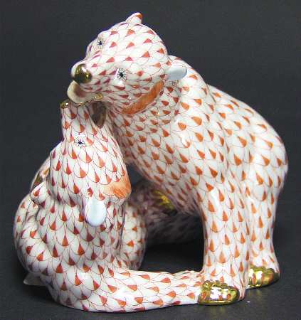 Bears Pair Of Bear Cubs-Rust - No Box
