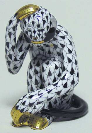 Monkeys Scratching Monkey-Black - No Box