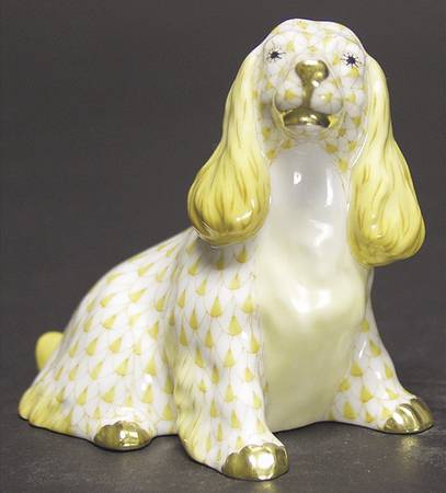 Dogs Spaniel Sitting-Butterscotch - No Box
