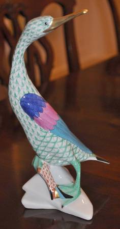 Birds Cormorant With Fish-Green - No Box