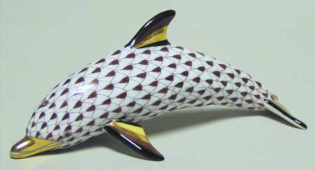 Dolphins Large Swimming Dolphin-Chocolate - No Box