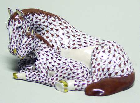Horses (Equine) Mare And Foal-Chocolate - No Box