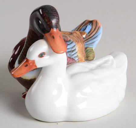 Ducks Pair Of Ducks-Natural & White - No Box