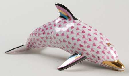 Dolphins Large Swimming Dolphin-Raspberry - No Box