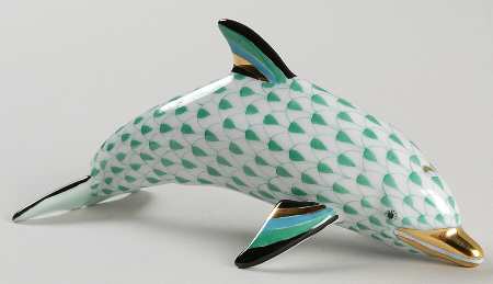 Dolphins Large Swimming Dolphin-Green - No Box