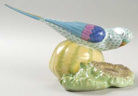 Birds Parakeet With Fruit-Green - No Box