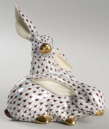 Rabbits & Bunnies (More Than 1) Pair Of Rabbits-Chocolate - No Box