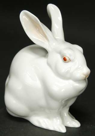 Rabbits & Bunnies (Single) Bunny Sitting-Natural/White - No Box