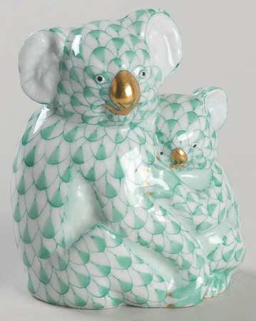 Bears Koala Mother & Baby-Green - No Box