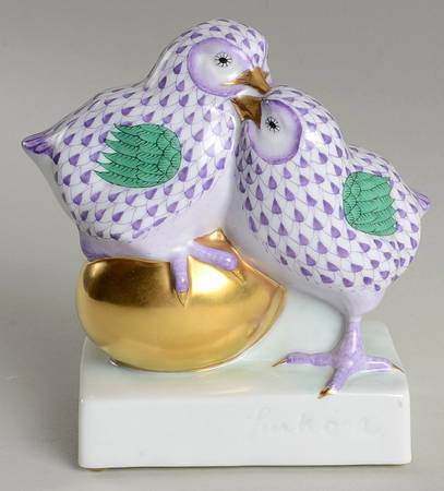Hen & Chicks Chicks On Golden Egg-Lilac - No Box