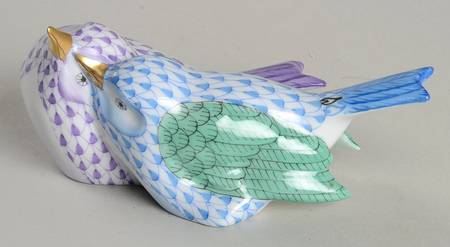 Birds Lovebirds-Lilac/Blue - No Box