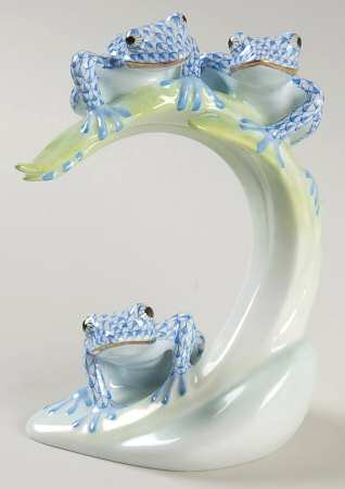 Frogs Tree Frogs On Palm-Blue - No Box