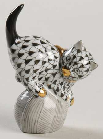 Cats Mischevious Cat On Yarn-Black - No Box