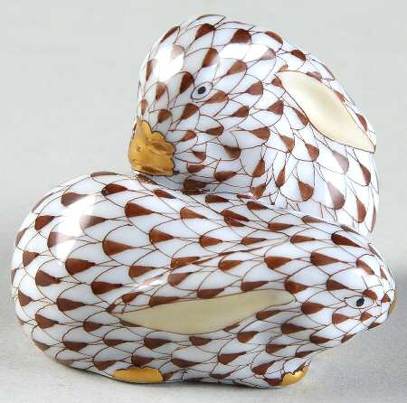 Rabbits & Bunnies (More Than 1) Pair Of Rabbits-Chocolate - No Box