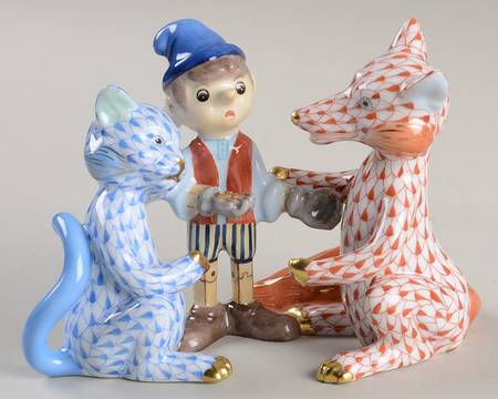 Nursery Rhymes-Fairy Tales Pinocchio-Rust/Blue - No Box