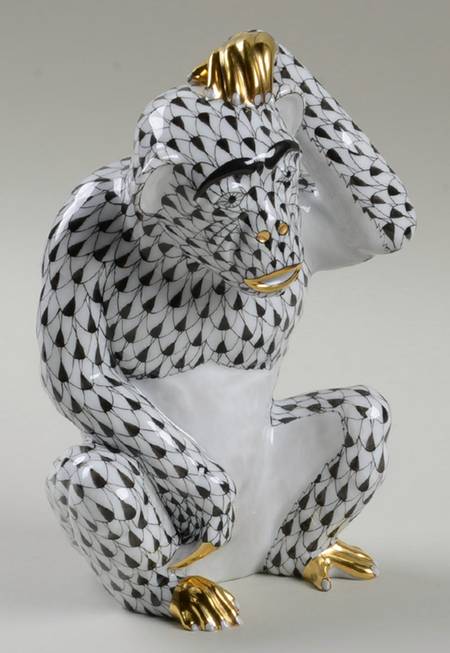 Monkeys Scratching Chimpanzee-Black - No Box