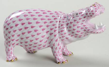 Hippos & Rhinos Yawning Hippo-Raspberry - No Box