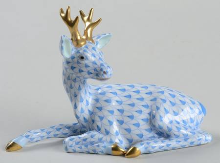 Deer Lying Buck-Blue - No Box