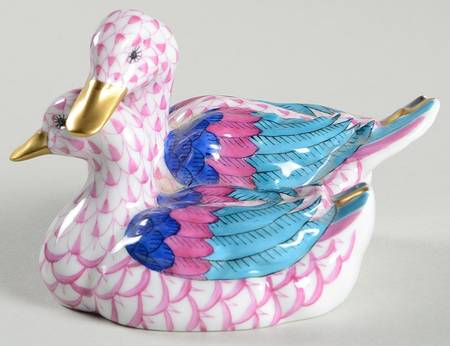 Ducks Pair Of Ducks-Raspberry - No Box