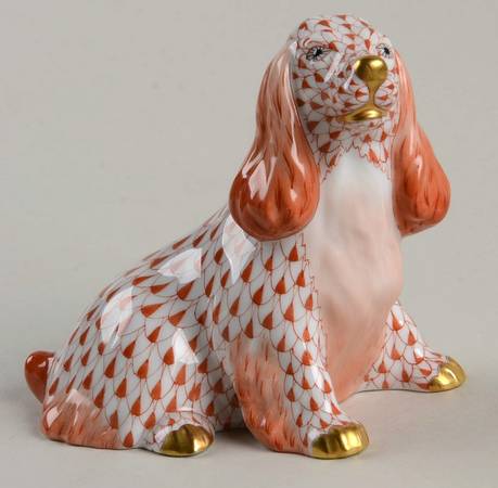 Dogs Spaniel Sitting-Rust - No Box