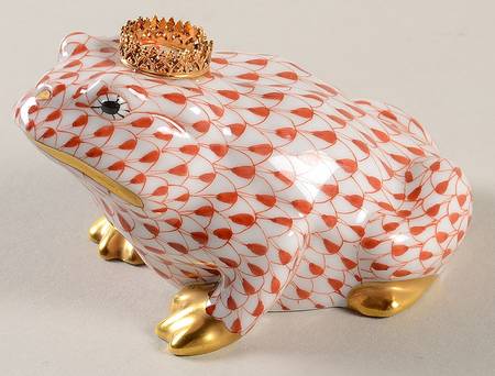Frogs Frog With Crown- Rust - No Box