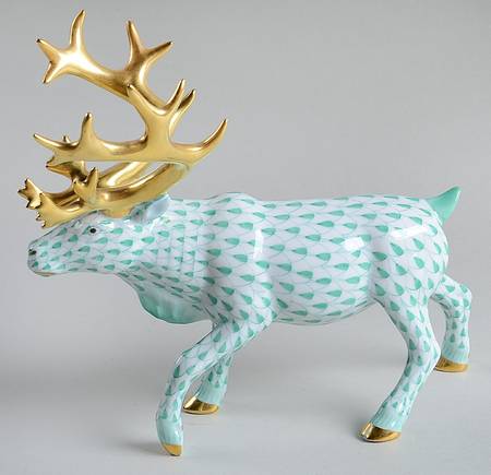 Deer Reindeer Stag-Green - No Box