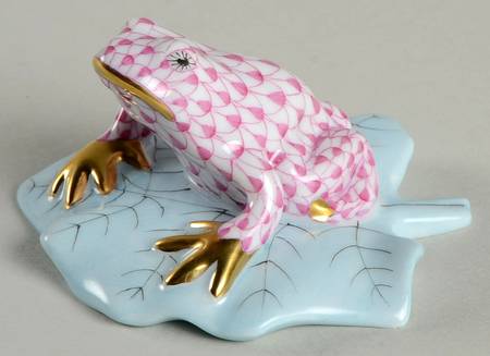 Frogs Frog On Lily Pad-Raspberry - No Box