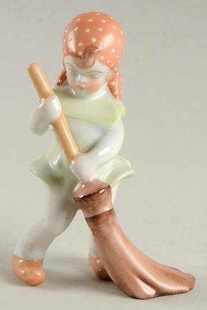 Children Spring Cleaning-Girl Sweeping - No Box