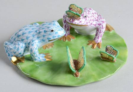 Frogs Frogs On Lily Pad-Raspberry & Turquoise - No Box