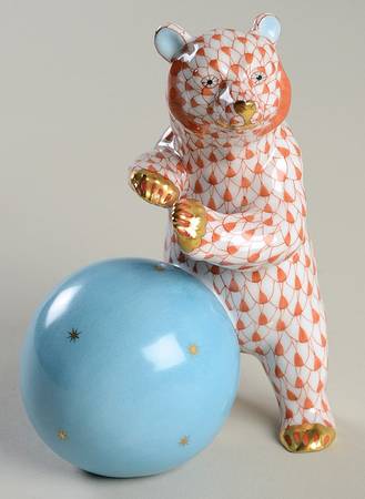 Bears Bear With Ball-Rust - No Box