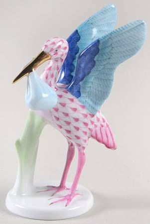 Nursery Rhymes-Fairy Tales Stork & Baby-Raspberry - No Box
