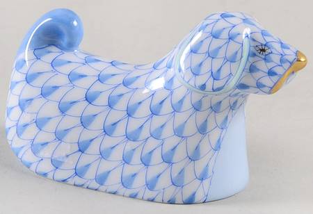 Dogs Curly Tailed Dog-Blue - No Box