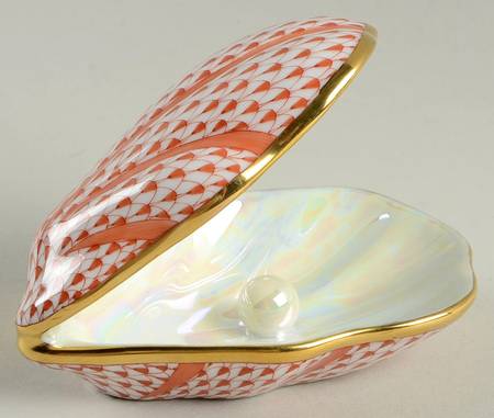 Shells Oyster With Pearl-Rust - No Box