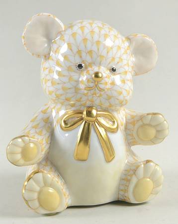 Childrens's Gifts & Toys Teddy Bear Wgold Bow-Butterscotch - No Box