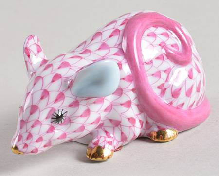 Rodents Curly Tailed Mouse-Raspberry - No Box
