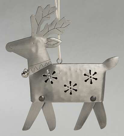 Hallmark Christmas Ornament Metal Reindeer With Bell - Boxed