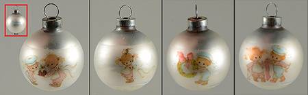 1975 Hallmark Christmas Ornaments Buttons And Bo-Set Of 4 - Boxed