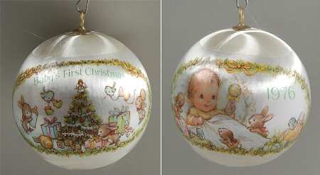 1976 Hallmark Christmas Ornaments by Hallmark Gold Crown