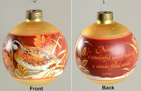 1978 Hallmark Christmas Ornaments The Quail - Boxed