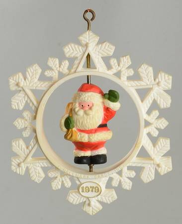 1979 Hallmark Christmas Ornaments Twirl About: Santa's Here - Boxed