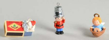 1979 Hallmark Christmas Ornaments Little Trimmer Boxed Set Of 3 - Boxed