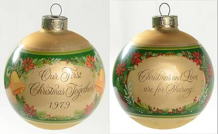 1979 Hallmark Christmas Ornaments Our First Christmas Together - Boxed