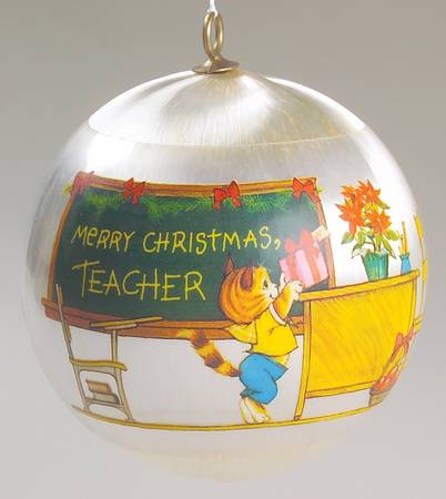 1980 Hallmark Christmas Ornaments Teacher - Boxed