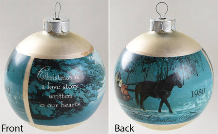 1980 Hallmark Christmas Ornaments First Christmas Together-Ball-Christmas  - Boxed