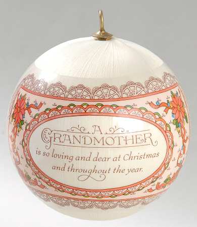 1981 Hallmark Christmas Ornaments Grandmother - Boxed