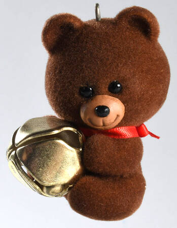 1982 Hallmark Christmas Ornaments Little Trimmer-Jingling Teddy - No Box