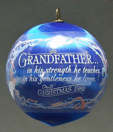 1982 Hallmark Christmas Ornaments Grandfather - Boxed