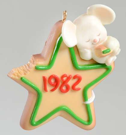 1982 Hallmark Christmas Ornaments Little Trimmer-Cookie Mouse - Boxed